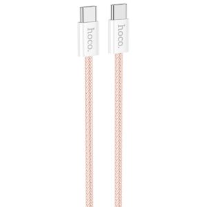 Дата кабель Hoco X104 Source 60W Type-C to Type-C (1m) Рожевий