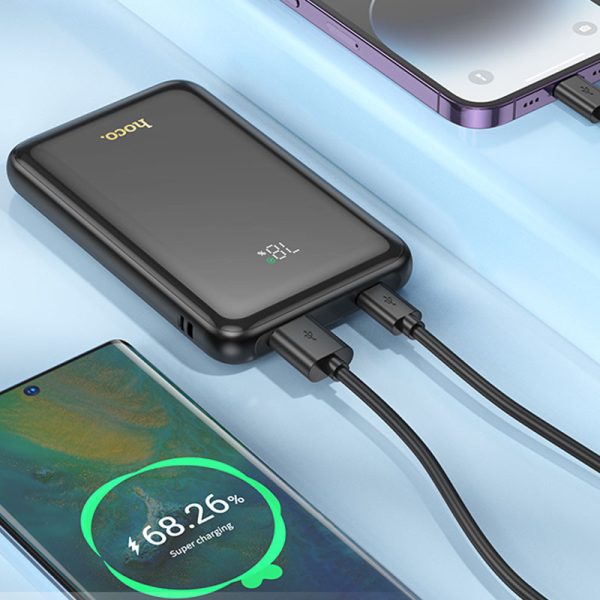 Павербанк Power Bank Hoco Q21A Great 22.5W+PD20W 20000 mAh Чорний - Зображення 3