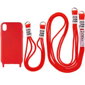 Чохол для iPhone XR Червоний TPU two straps California