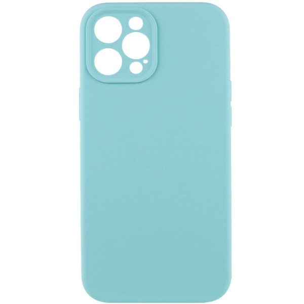 Чохол для iPhone 12 Pro Бірюзовий Silicone Case Full Camera Protective NO LOGO