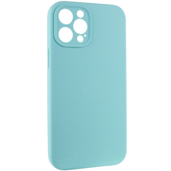 Чохол для iPhone 12 Pro Бірюзовий Silicone Case Full Camera Protective NO LOGO - Зображення 2