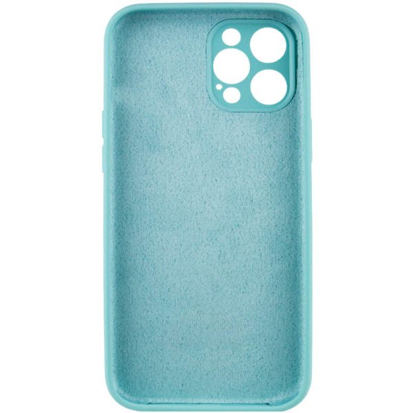 Чохол для iPhone 12 Pro Бірюзовий Silicone Case Full Camera Protective NO LOGO - Зображення 4
