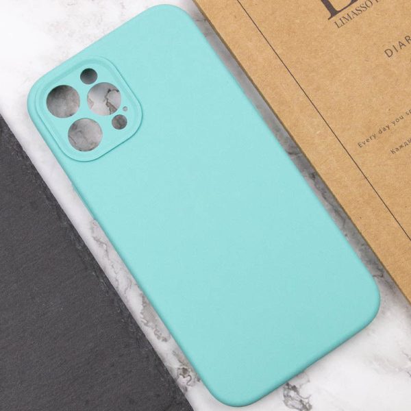 Чохол для iPhone 12 Pro Бірюзовий Silicone Case Full Camera Protective NO LOGO - Зображення 6