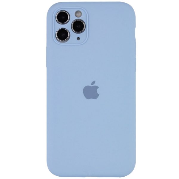 Чохол для iPhone 12 Pro Max Блакитний Silicone Case Full Camera Protective