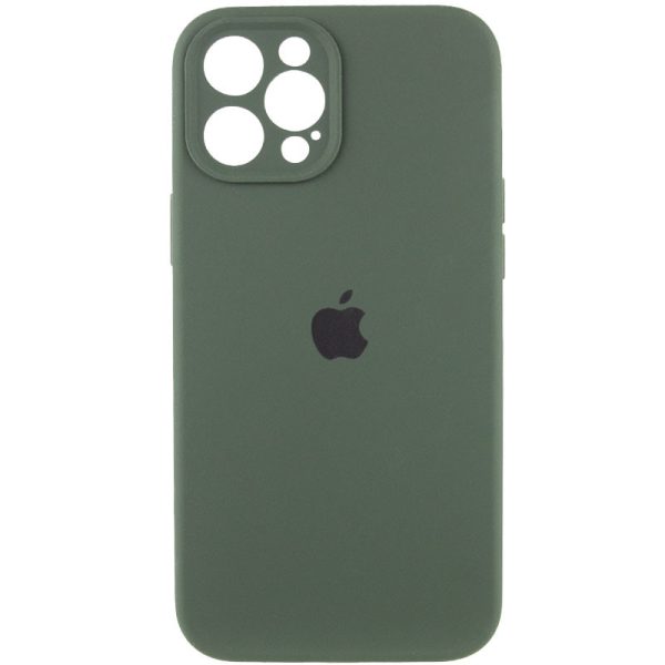 Чохол для iPhone 12 Pro Max Зелений Silicone Case Full Camera Protective