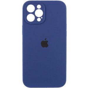 Чохол для iPhone 12 Pro Max Синій Silicone Case Full Camera Protective