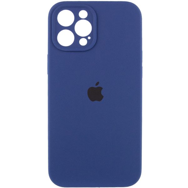 Чохол для iPhone 12 Pro Max Синій Silicone Case Full Camera Protective