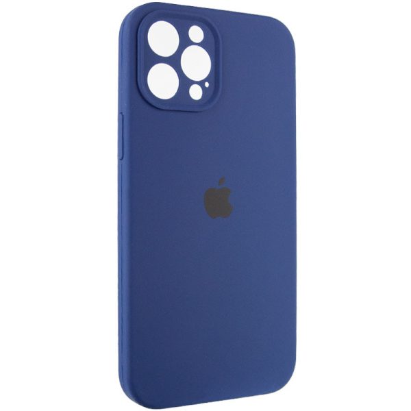 Чохол для iPhone 12 Pro Max Синій Silicone Case Full Camera Protective - Зображення 2