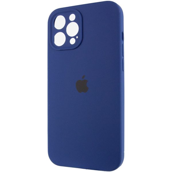 Чохол для iPhone 12 Pro Max Синій Silicone Case Full Camera Protective - Зображення 3