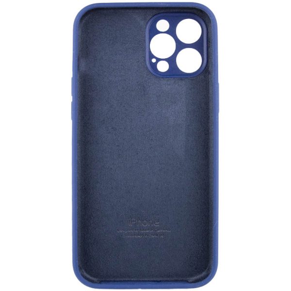 Чохол для iPhone 12 Pro Max Синій Silicone Case Full Camera Protective - Зображення 4