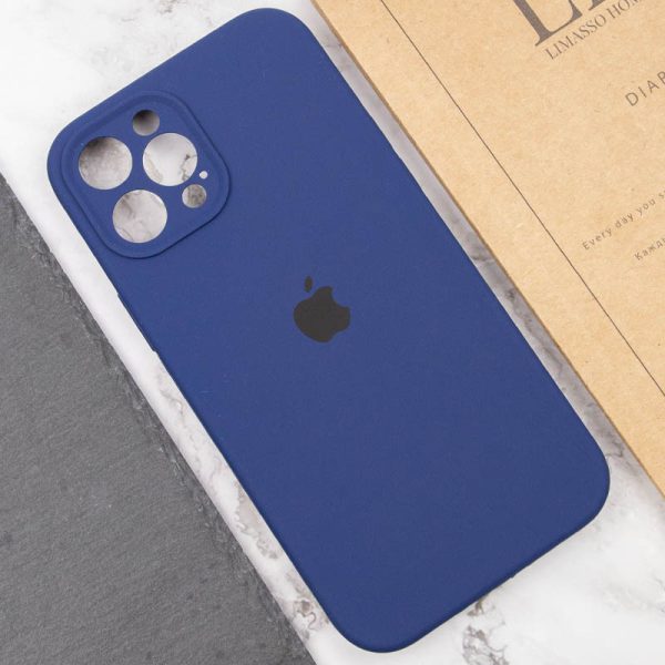 Чохол для iPhone 12 Pro Max Синій Silicone Case Full Camera Protective - Зображення 5