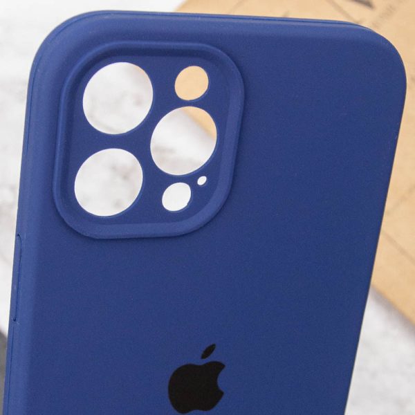 Чохол для iPhone 12 Pro Max Синій Silicone Case Full Camera Protective - Зображення 6