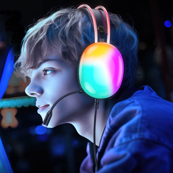 Накладні навушники Hoco W109 Plus Rich USB7.1 channel gaming (USB/2m) Чорний - Зображення 8