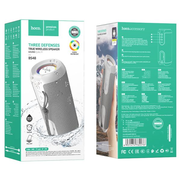Bluetooth Колонка Hoco BS48 Artistic sports Сірий - Зображення 3