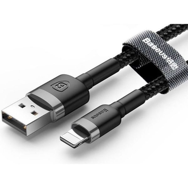 Дата кабель Baseus Cafule Type-C to Type-C Cable PD 2.0 60W (1m) (CATKLF-G) Чорний - Зображення 2