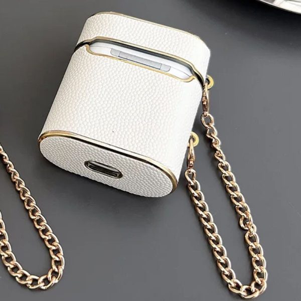 Шкіряний футляр для AirPods 1/2 Білий Suitcase - Зображення 4