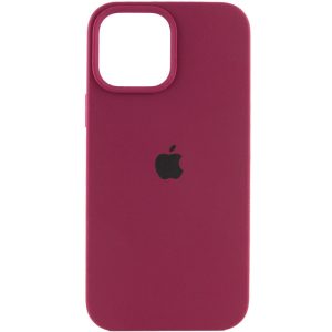 Чохол для iPhone 15 Plus Бордовий Silicone Case Full Protective