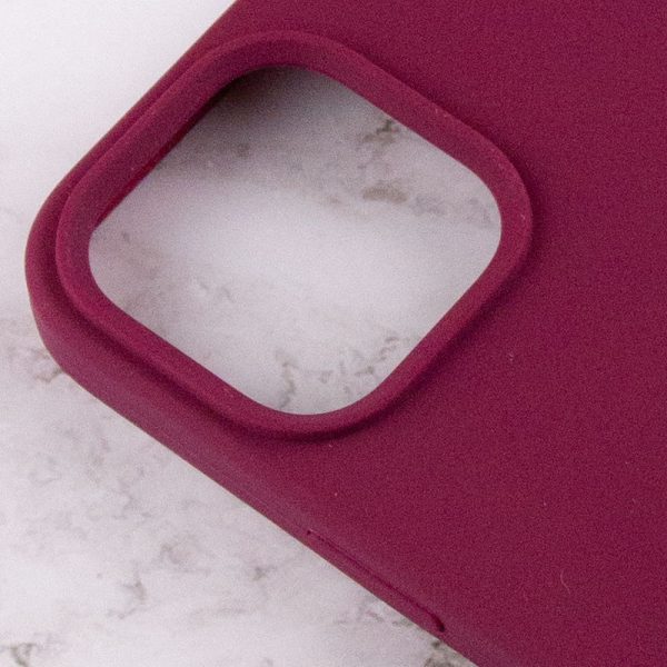 Чохол для iPhone 15 Pro Max Бордовий Silicone Case Full Protective - Зображення 4