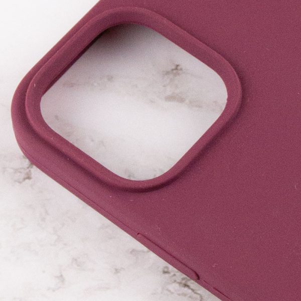Чохол для iPhone 15 Pro Max Бордовий Silicone Case Full Protective - Зображення 4