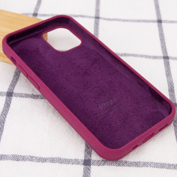 Чохол для iPhone 12 Pro / 12 Бордовий Silicone Case Full Protective - Зображення 3