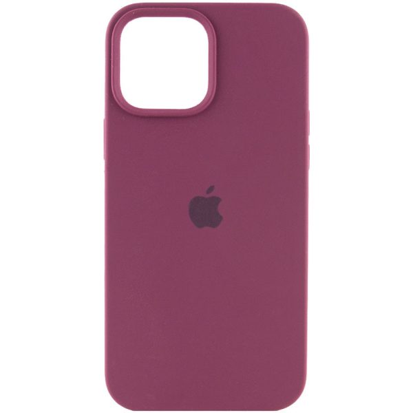 Чохол для iPhone 14 Pro Max Бордовий Silicone Case Full Protective