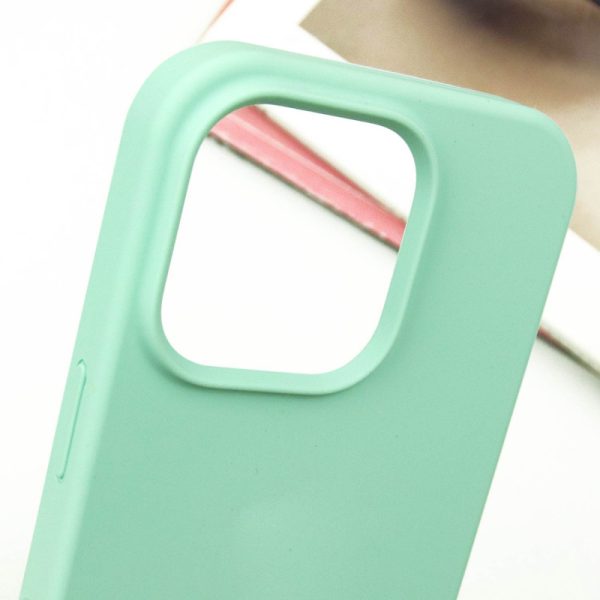 Чохол для iPhone 15 Pro Max Бірюзовий Silicone Case Full Protective NO LOGO - Зображення 2