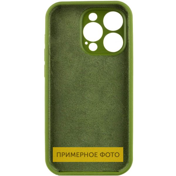 Чохол для iPhone 16 Pro Зелений Silicone Case Full Protective NO LOGO - Зображення 4