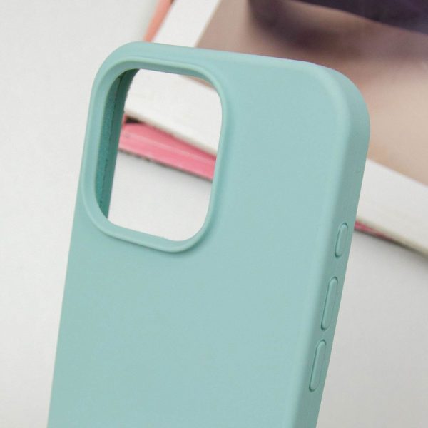 Чохол для iPhone 16 Pro Max Бірюзовий Silicone Case Full Protective NO LOGO - Зображення 4