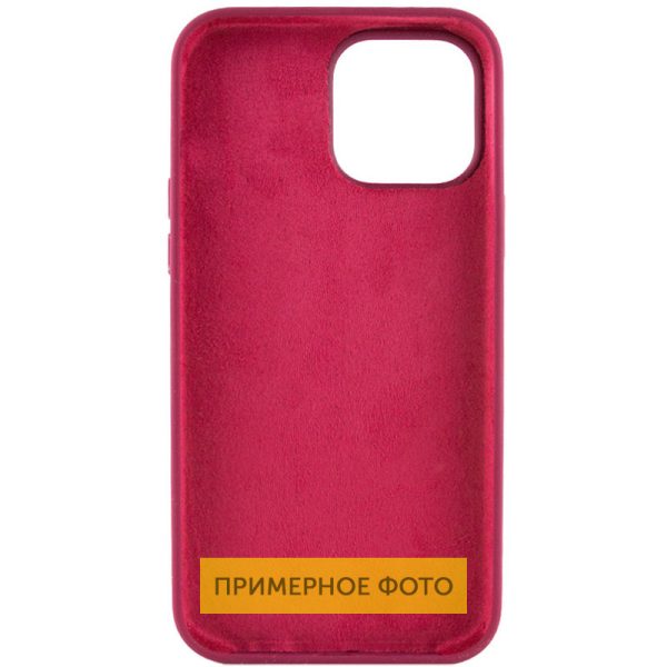 Чохол для iPhone 16 Pro Max Бордовий Silicone Case Full Protective NO LOGO - Зображення 3