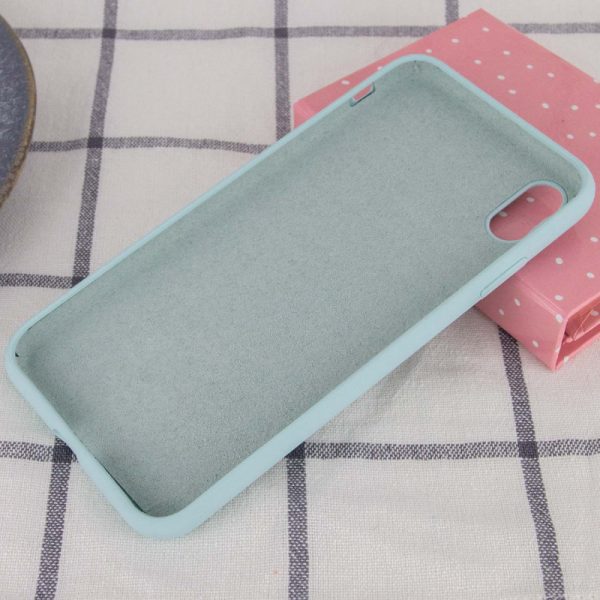 Чохол для iPhone X / XS Бірюзовий Silicone Case Full Protective NO LOGO - Зображення 3