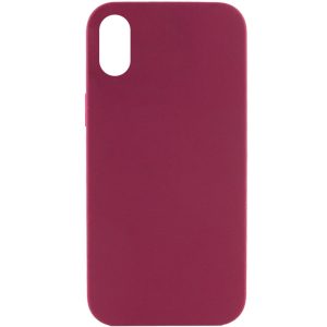 Чохол для iPhone XS Max Бордовий Silicone Case Full Protective NO LOGO