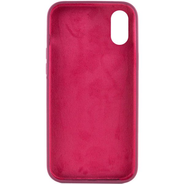 Чохол для iPhone XS Max Бордовий Silicone Case Full Protective NO LOGO - Зображення 2