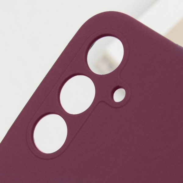 Чохол для Samsung Galaxy A35 Бордовий Silicone Cover Lakshmi Full Camera - Зображення 3