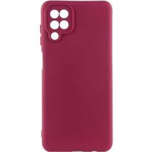 Чохол для Samsung Galaxy A12 Бордовий TPU GETMAN Liquid Silk Full Camera