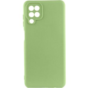 Чохол для Samsung Galaxy A12 Зелений TPU GETMAN Liquid Silk Full Camera