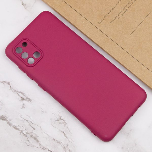 Чохол для Samsung Galaxy A31 Бордовий TPU GETMAN Liquid Silk Full Camera - Зображення 4