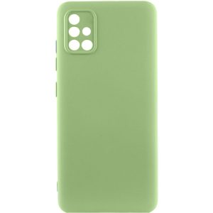 Чохол для Samsung Galaxy A51 Зелений TPU GETMAN Liquid Silk Full Camera