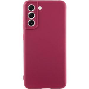 Чохол для Samsung Galaxy S21 Бордовий TPU GETMAN Liquid Silk Full Camera