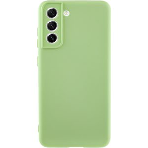 Чохол для Samsung Galaxy S21 Зелений TPU GETMAN Liquid Silk Full Camera