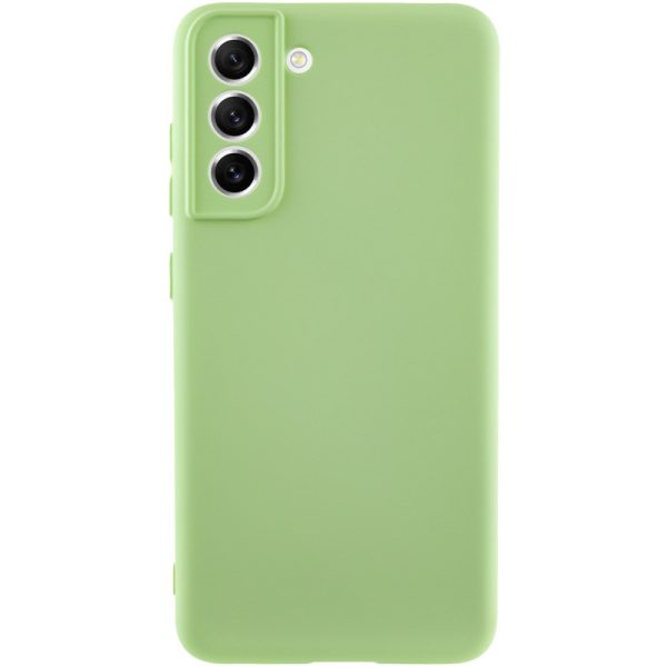 Чохол для Samsung Galaxy S21 Зелений TPU GETMAN Liquid Silk Full Camera