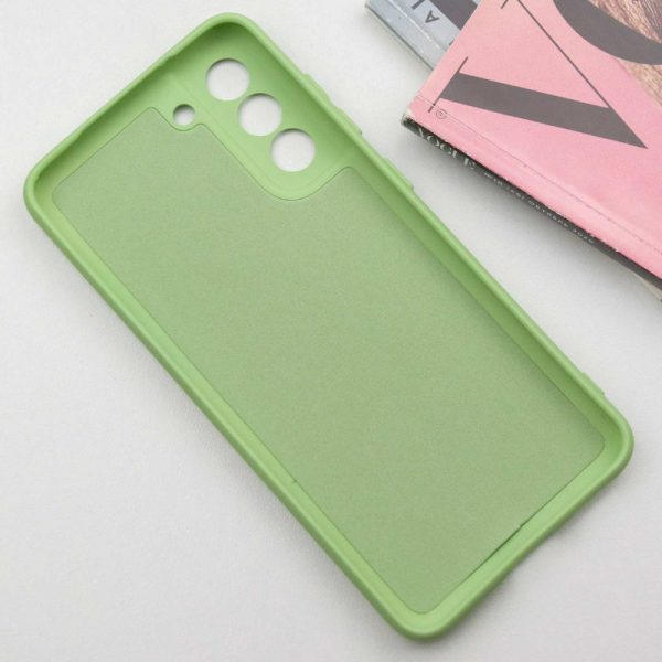 Чохол для Samsung Galaxy S21 Зелений TPU GETMAN Liquid Silk Full Camera - Зображення 5