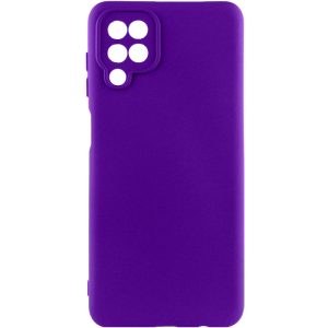 Чохол для Samsung Galaxy A12 Фіолетовий TPU GETMAN Liquid Silk Full Camera
