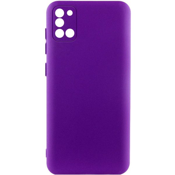 Чохол для Samsung Galaxy A31 Фіолетовий TPU GETMAN Liquid Silk Full Camera