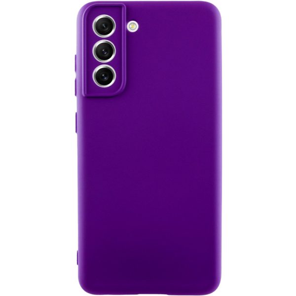 Чохол для Samsung Galaxy S21 Фіолетовий TPU GETMAN Liquid Silk Full Camera