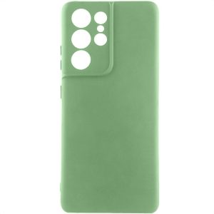 Чохол для Samsung Galaxy S22 Ultra Зелений TPU GETMAN Liquid Silk Full Camera