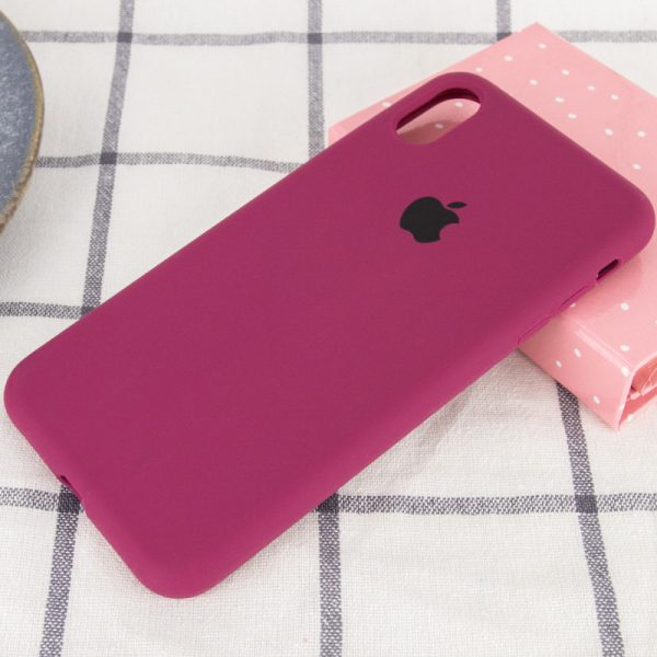 Чохол для iPhone XR Бордовий Silicone Case Full Protective - Зображення 2