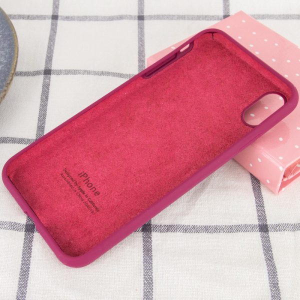 Чохол для iPhone XR Бордовий Silicone Case Full Protective - Зображення 3