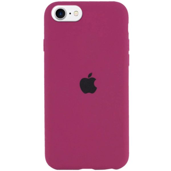 Чохол для iPhone SE (2020) Бордовий Silicone Case Full Protective