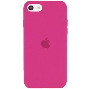 Чохол для iPhone SE (2020) Малиновий Silicone Case Full Protective