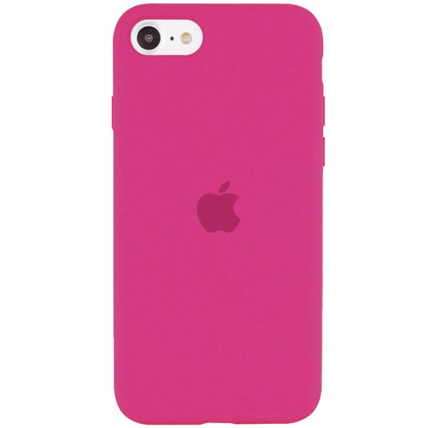 Чохол для iPhone SE (2020) Малиновий Silicone Case Full Protective